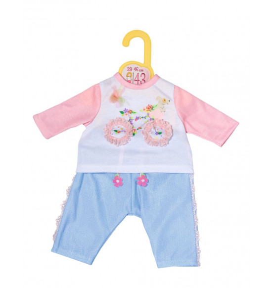 Dolly Moda Oblečenie s bicyklom, 43 cm