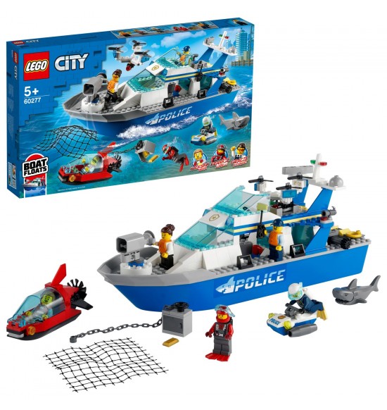LEGO 60277 Policajná hliadková loď