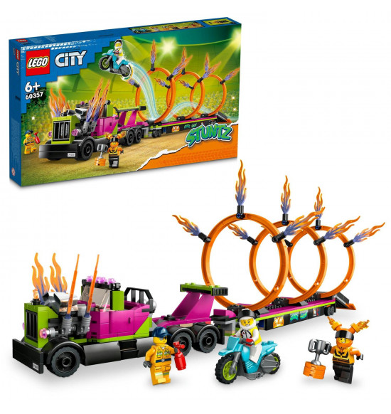 LEGO 60357 Ťahač s ohnivými kruhmi