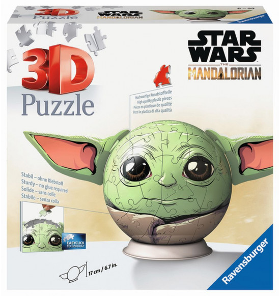 Puzzle-Ball Star Wars: Baby Yoda s ušami 72 dielikov