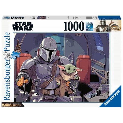 Obrázok Puzzle Star Wars: Mandalorian a Baby Yoda, 1000 dílků