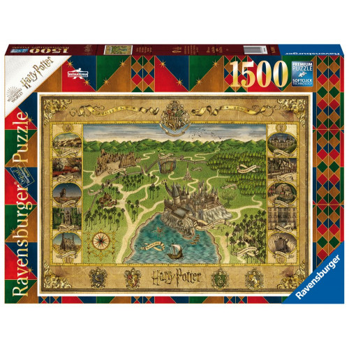 Obrázok Puzzle Harry Potter - Mapa Bradavic, 1500 dílků