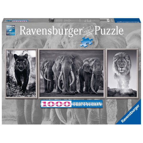 Obrázok Ravensburger  Panter, slon a lev 1000 dielikov Panorama