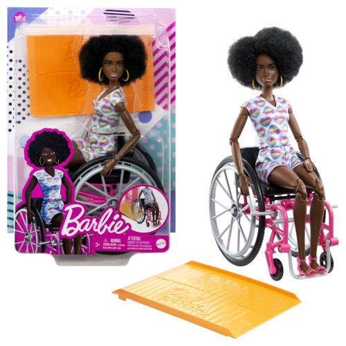 Obrázok Mattel  BRB MODELKA NA INVALIDNOM VOZÍKU V OVERALE SO SRDIEČKAMI