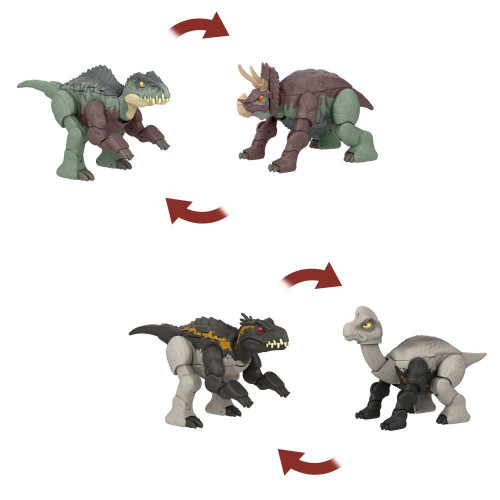 Obrázok   JW DINOSAURUS S TRANSFORMÁCIOU DVOJITÉ NEBEZPEČENSTVO ASST