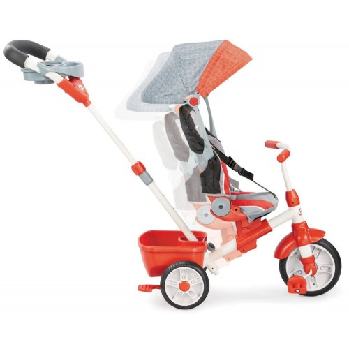 Obrázok Little Tikes Trojkolka 5 v 1 Deluxe Ride & Relax oranžová (0050743639814)