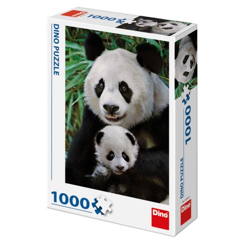 Obrázok DINO Puzzle Panda s mládětem 1000 dílků