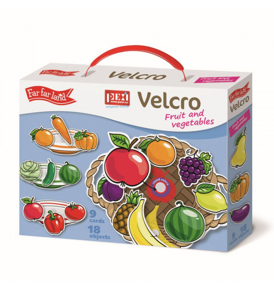 PEXI Velcro skladačky - Ovocie a zelenina (Fruits and Vegetables)