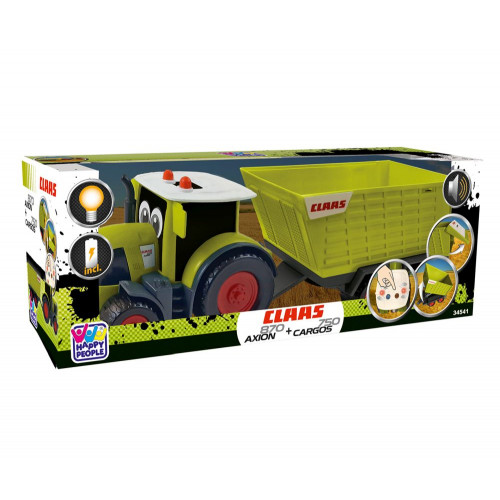 Obrázok HAPPY PEOPLE - Traktor S Prívesom Claas Kids Axion 870 + Cargos 750