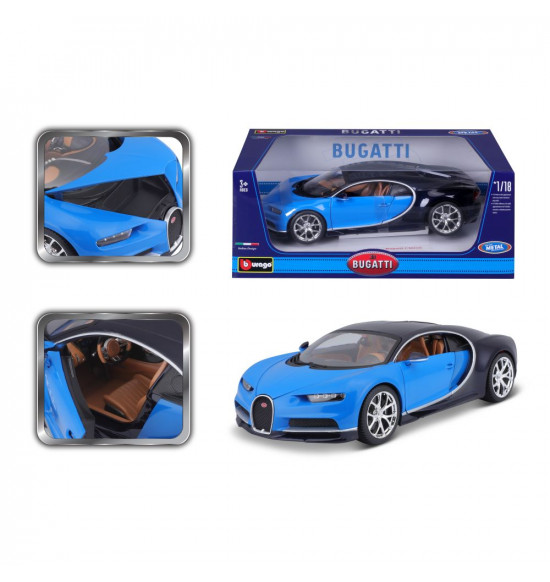 Bburago 1:18 Plus Bugatti Chiron blue/deep blue