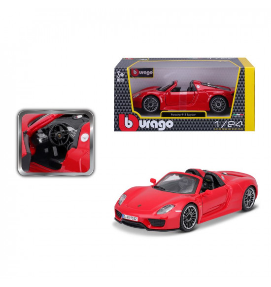 Bburago 1:24 Plus Porsche 918 Spyder Red