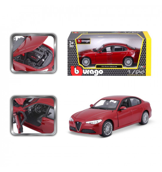 Bburago 1:24 Plus Alfa Romeo Giulia (2016) Metallic Red