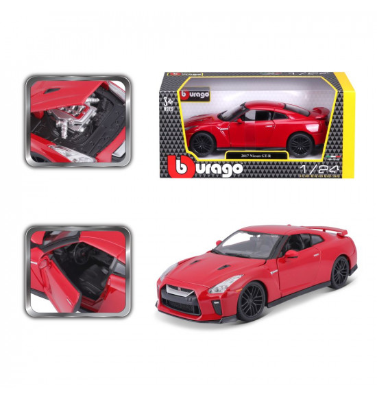 Bburago 1:24 Plus Nissan GT-R Red