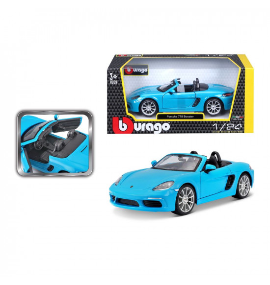 Bburago 1:24 Plus Porsche 718 Boxster Blue