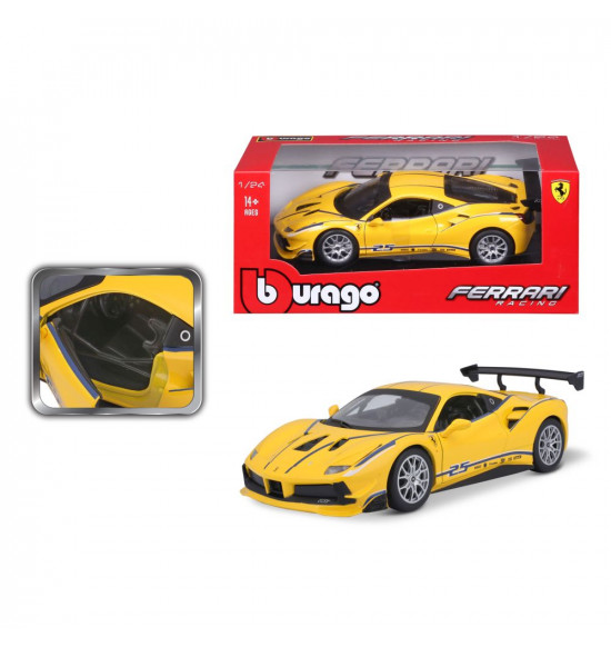 Bburago 1:24 Ferrari Racing 488 Challenge Yelow