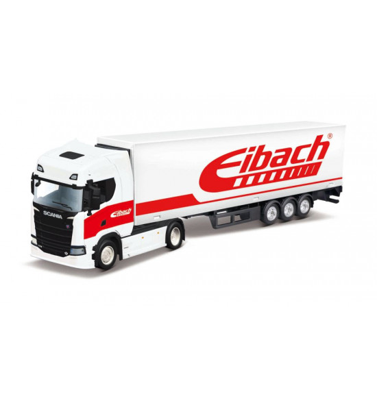 Bburago 1:43 Truck with trailer - Scania 770 S - White Trailer Eibach