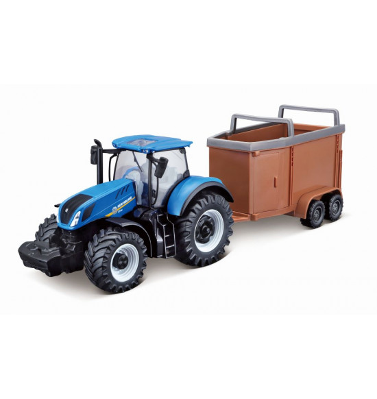 Bburago 1:50 Farm Traktor New Holland s vlečkou pre kone