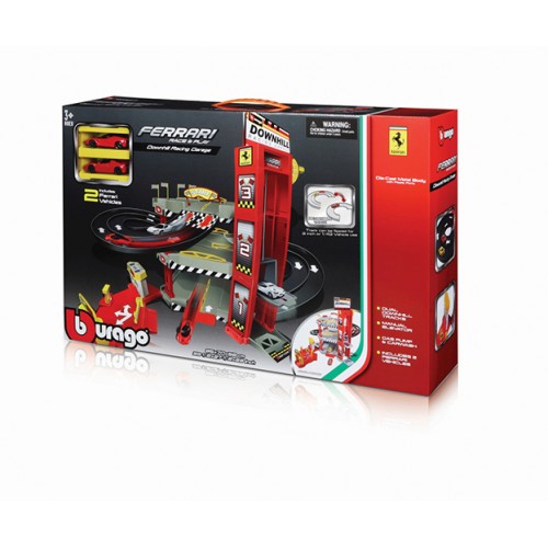 Obrázok FERRARI DOWNHILL RACE GARAGE 1:64 +2 autíčka