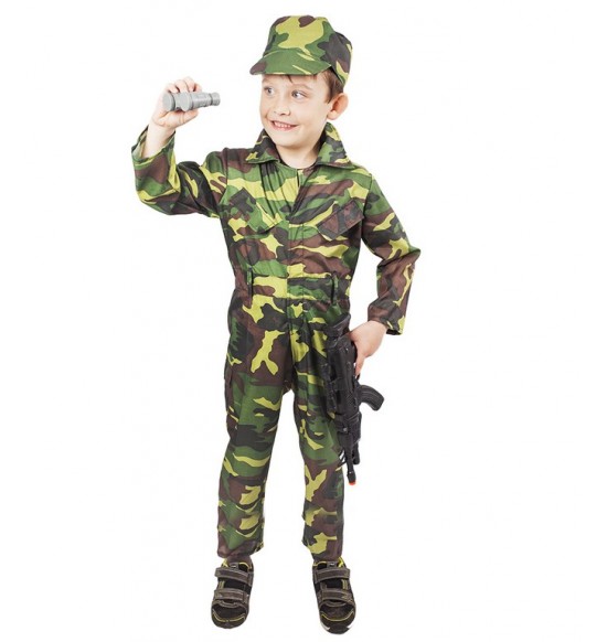 Detský kostým vojak Woodland (M)