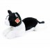 plyšová mačka ležiaca čierno-biela, 35 cm