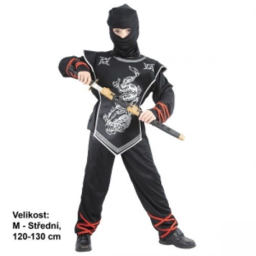 Obrázok 86150 - Kostým na karneval Stříbrný ninja, 120-130cm