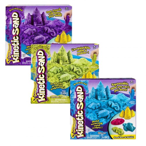 Obrázok Spin Master  Kinetic Sand - box s náradím a pieskom 454 g, 3 druhy