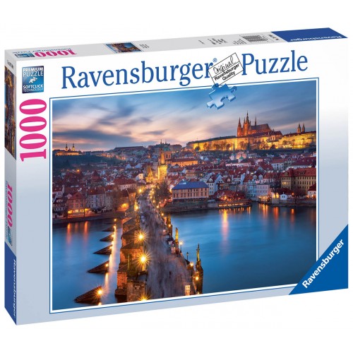 Obrázok Puzzle RAVENSBURGER 19740 Noční Praha, Česká republika 1000 dílků